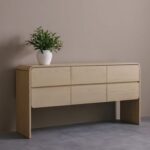 Cassie 6-Drawer Wide Dressing Cabinet - Natural/Ashwood - With 2-Year Warranty