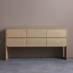 Cassie 6-Drawer Wide Dressing Cabinet - Natural/Ashwood - With 2-Year Warranty