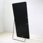 Halen Floor Mirror with Tri-Color LED Lights & Touch Screen Button - Black - With 2-Year Warranty