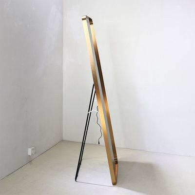 Oakleaf Floor Mirror with RGB LED Lights + Bluetooth Speaker & Touch Screen Button - Gold - With 2-Year Warranty - Image 4