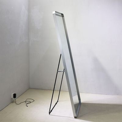 Oakleaf Floor Mirror with RGB LED Lights + Bluetooth Speaker & Touch Screen Button - Silver - With 2-Year Warranty - Image 5