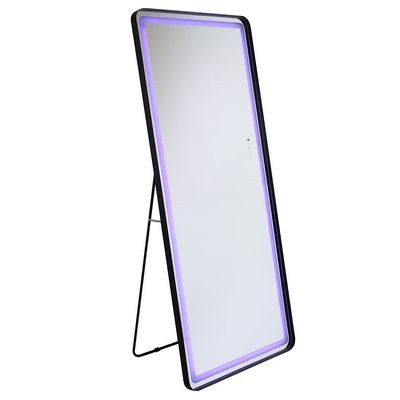 Oakleaf Floor Mirror with RGB LED Lights + Bluetooth Speaker & Touch Screen Button-Black-With 2-Year Warranty - Image 3
