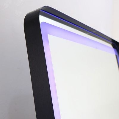 Oakleaf Floor Mirror with RGB LED Lights + Bluetooth Speaker & Touch Screen Button-Black-With 2-Year Warranty - Image 5