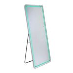 Alric Floor Mirror with Multi-color RGB LED Lights + Bluetooth Speaker & Touch Screen Button-White-With 2-Year Warranty