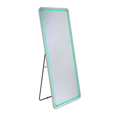 Alric Floor Mirror with Multi-color RGB LED Lights + Bluetooth Speaker & Touch Screen Button-White-With 2-Year Warranty - Image 4