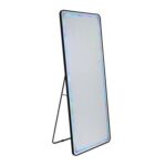 AIric Floor Mirror with Multi-color RGB LED Lights + Bluetooth Speaker & Touch Screen Button - Black - With 2-Year Warranty