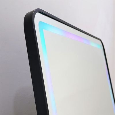 AIric Floor Mirror with Multi-color RGB LED Lights + Bluetooth Speaker & Touch Screen Button - Black - With 2-Year Warranty - Image 5