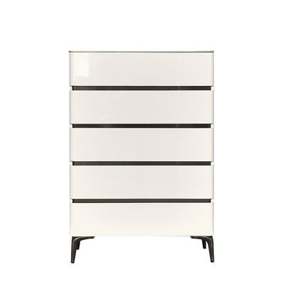 Santelmo Chest of 5 Drawers - High Gloss Light Beige - With 2-Year Warranty - Image 3