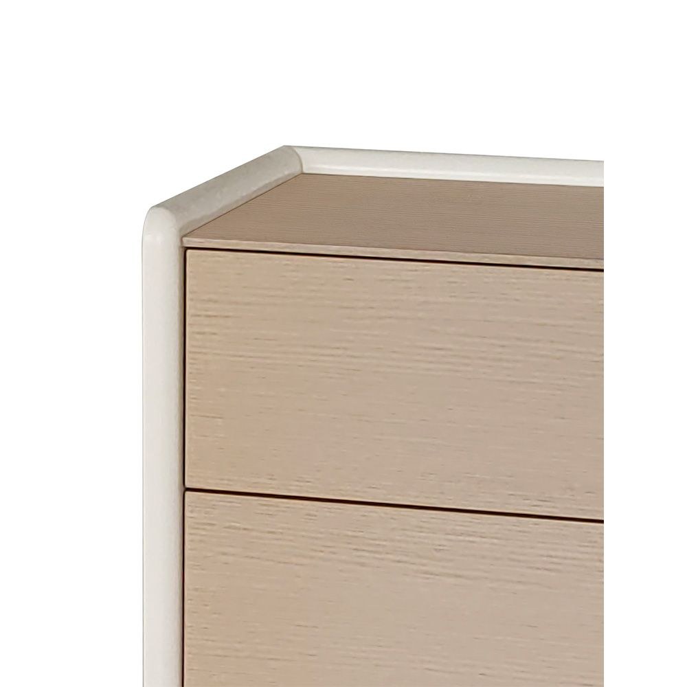 V2 Brita 5 Drawers Chest Cabinet-Beige/White Oak - Image 5