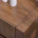 Zenia 2-Drawer Solid Wood Nightstand - Dark Brown - With 2-Year Warranty