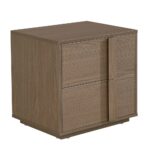 Allison 2 Drawers Nightstand Right-Natural Oak