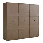Allison 6-Door Wardrobe with Mirror and Drawers - Natural Oak - With 2-Year Warranty