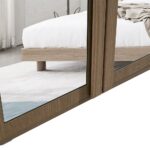 Allison 6-Door Wardrobe with Mirror and Drawers - Natural Oak - With 2-Year Warranty