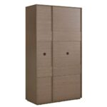 Allison 3 Door Wardrobe With Mirror- Natural Oak