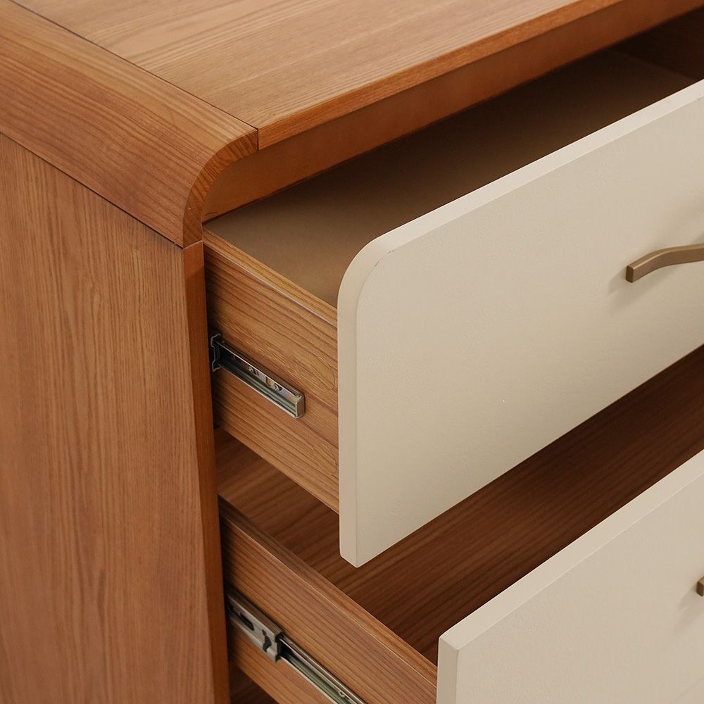Nordomi Chest of 5 Drawers - Beige/Natural - With 2-Year Warranty - Image 3