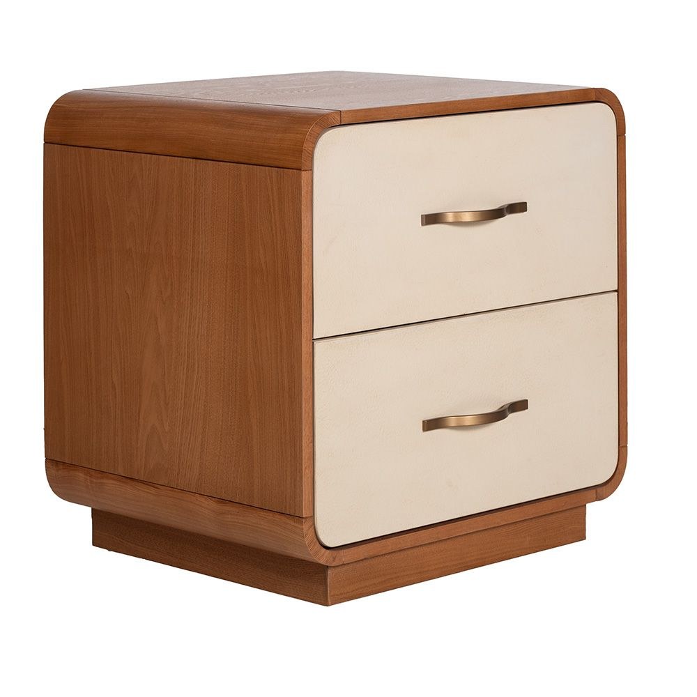 Nordomi 2-Drawer Nightstand - Beige/Natural - With 2-Year Warranty - Image 5