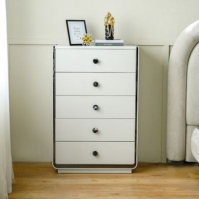 Fijiri Chest of 5 Drawers - Grey - With 2-Year Warranty - Image 5