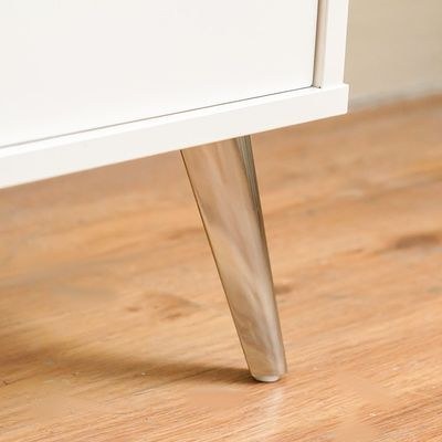 Sparkle 2-Drawer Nightstand - High Gloss White & Dark Brown - With 2-Year Warranty - Image 5