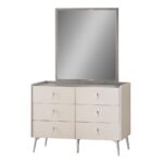 Gotham 6 Drawer Dresser With Mirror - Grey