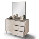 Gotham 6 Drawer Dresser With Mirror - Grey