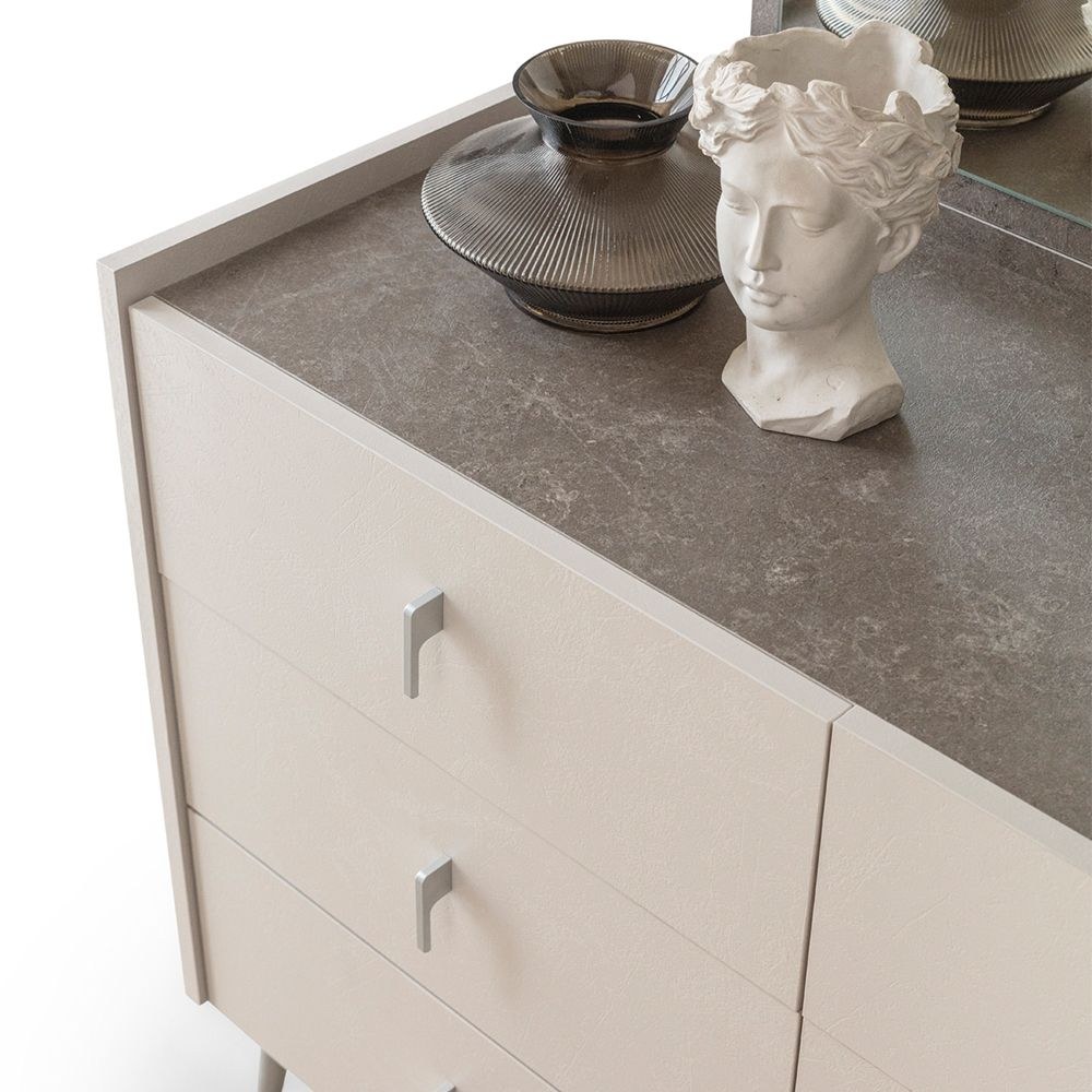 Gotham 6 Drawer Dresser With Mirror - Grey - Image 5