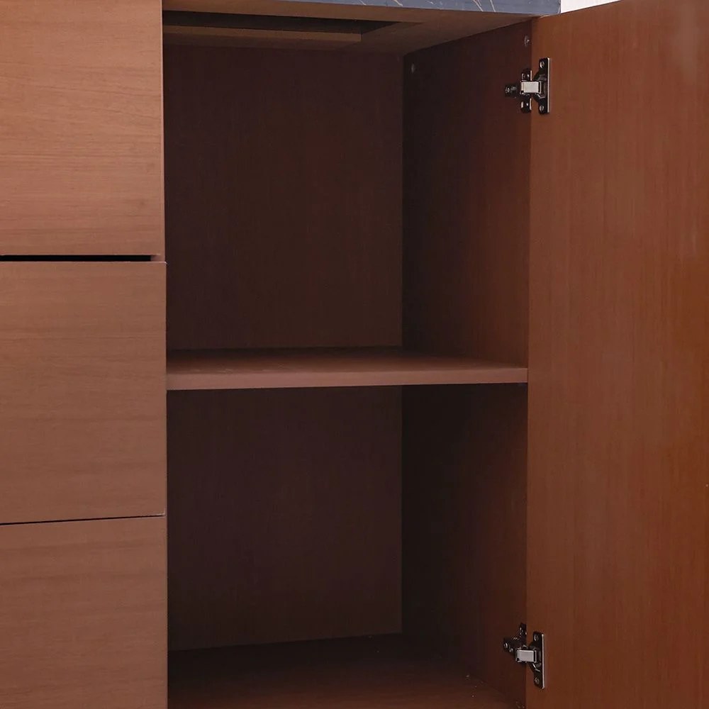 Pera Dresser with Mirror - Walnut/Black Marble - Image 3