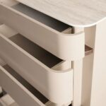Revora Chest Of Drawers- Dark Beige/Brass