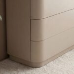 Revora Chest Of Drawers- Dark Beige/Brass