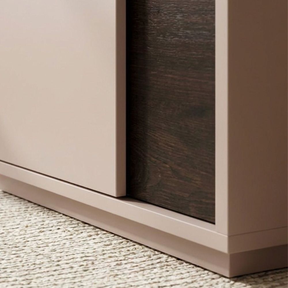 Novette 2 Drawer Right Night Stand -Taupe/Wenge - Image 3