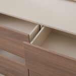Vallary 6 Dresser With Mirror - Grey Walnut/Cream