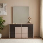 Novette 6 Dresser With Mirror - Taupe/Wenge