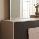 Novette 6 Dresser With Mirror - Taupe/Wenge