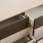 Novette 6 Dresser With Mirror - Taupe/Wenge