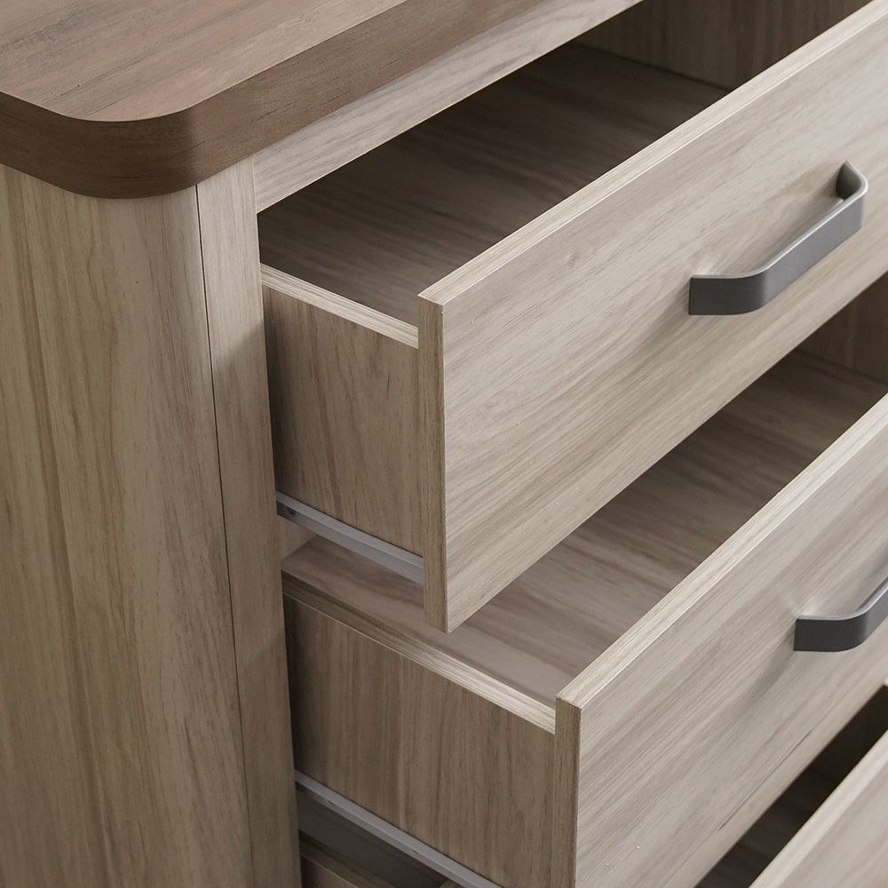 Olivos Chest of 5Drawers-Ash Grey/Oak - Image 3