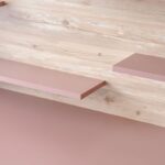 Bliss Study Desk With 2Drawers & Hutch-Oak & Pink