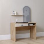 Zeta 1 Drawer Study Desk with Hutch - Off White & Grey - With 2-Year Warranty