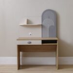 Zeta 1 Drawer Study Desk with Hutch - Off White & Grey - With 2-Year Warranty