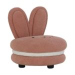 Bunny Macaron Chair-Pink & White