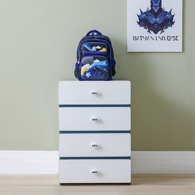Knight 4Drawers Dresser-White+Teal Blue - Image 2