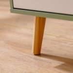 Little Bear 2-Drawer & 1-Open Shelf Kids Chest of Drawers - Green & White - With 2-Year Warranty