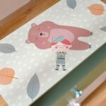 Little Bear 2-Drawer & 1-Open Shelf Kids Chest of Drawers - Green & White - With 2-Year Warranty