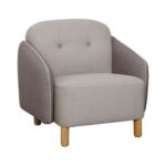 Pop 1 Seater Kids Sofa-Light Beige & Light Brown