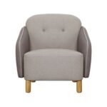 Pop 1 Seater Kids Sofa-Light Beige & Light Brown