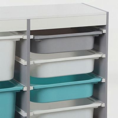 Kinder Slide & Stack Multi Storage Organizer with 9 Bins - White - With 2-Year Warranty - Image 2