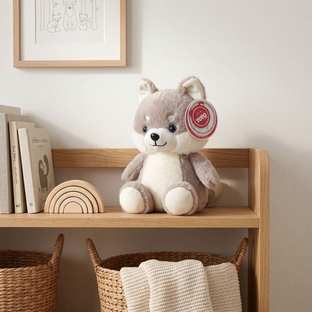 Fox Toto Soft Toy - Mauve - 23 cm