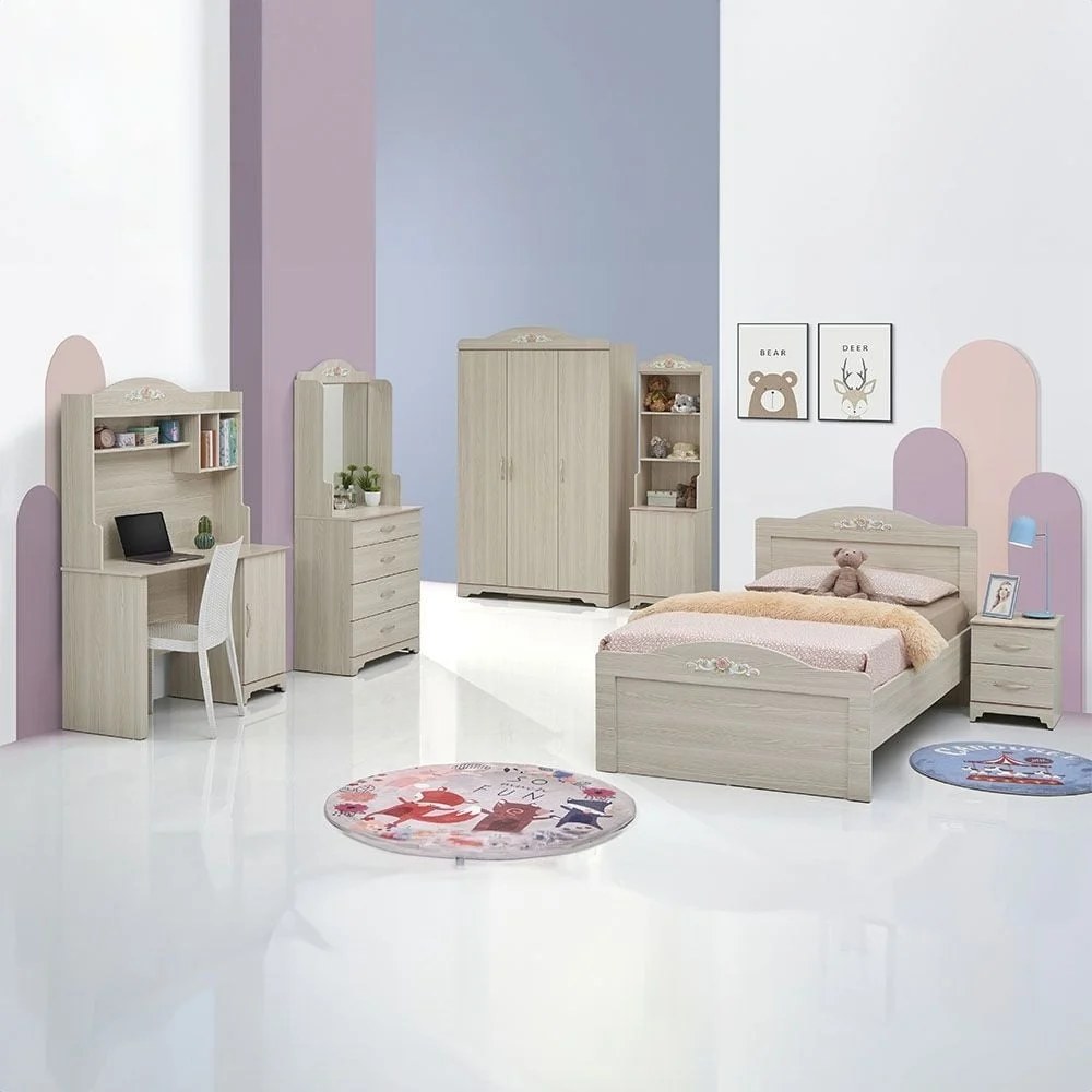 Ariana 4-Drawer Dresser with Mirror - Light Oak - With 2-Year Warranty - Image 2