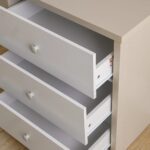 Hazel 3-Drawers Dresser-Light Beige & White