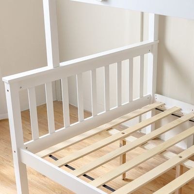 Derby 90x200/120x200 Solid Wood Twin Bunk Bed - White - With 2-Year Warranty - Image 4