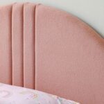 Zeta 120X200 Bed With Upholstered Headboard & Usb-Offwhite & Pink