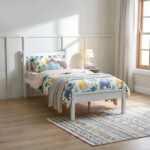 Derby Solo-V2 90x200 Solid Wood Single Bed-White